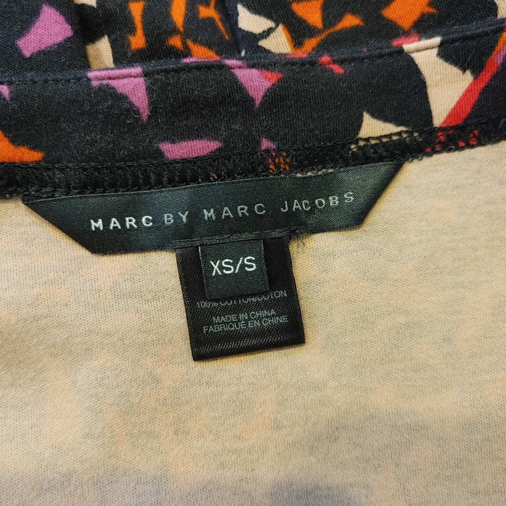 MARC BY MARC JACOBS TUNIC DRESS WITH FULL ZIP SIDES, BLACK MULTI XS/S - Picture 9 of 12